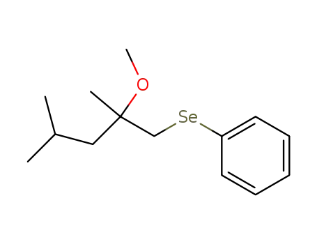 Molecular Structure of 74880-89-0 ((2-Methoxy-2,4-dimethyl-pentylselanyl)-benzene)