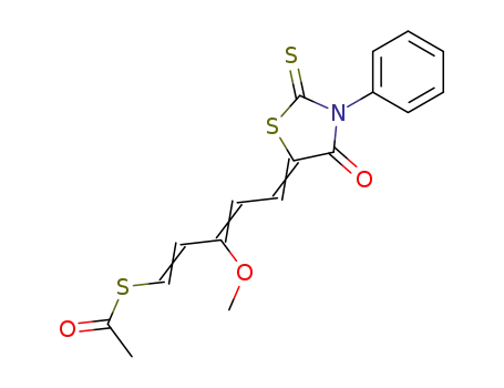 5-(5-acetylsulfanyl-3-methoxy-penta-2,4-dienylidene)-3-phenyl-2-thioxo-thiazolidin-4-one