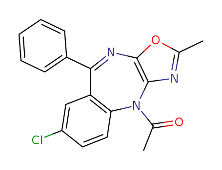 4-acetyl-7-chloro-2-methyl-9-phenyl-4<i>H</i>-benzo[<i>e</i>]oxazolo[5,4-<i>b</i>][1,4]diazepine