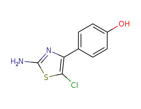 Molecular Structure of 57634-48-7 (4-(2-amino-5-chloro-thiazol-4-yl)-phenol)