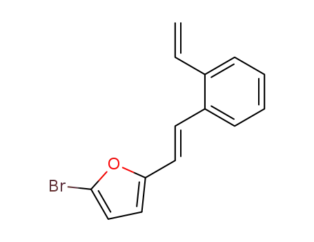 Molecular Structure of 140473-15-0 (Furan, 2-bromo-5-[2-(2-ethenylphenyl)ethenyl]-, (E)-)