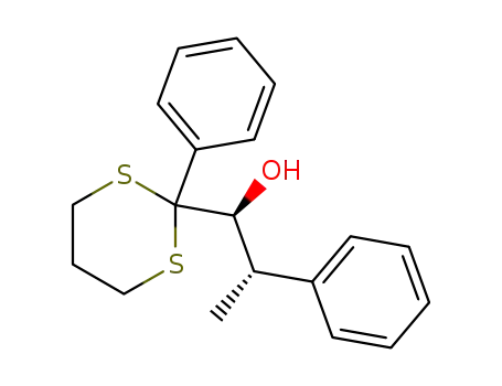 Molecular Structure of 119788-66-8 ((1'S*,2'S*)-2-(1-Hydroxy-2-phenylpropyl)-2-phenyl-1,3-dithian)