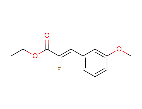 Molecular Structure of 110915-31-6 (2-Propenoic acid, 2-fluoro-3-(3-methoxyphenyl)-, ethyl ester, (2Z)-)