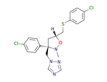 1-[(3S,5R)-3-(4-Chloro-phenyl)-5-(4-chloro-phenylsulfanylmethyl)-2-methyl-isoxazolidin-3-ylmethyl]-1H-[1,2,4]triazole
