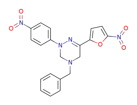 4-benzyl-6-(5-nitro-furan-2-yl)-2-(4-nitro-phenyl)-2,3,4,5-tetrahydro-[1,2,4]triazine