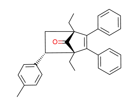 Molecular Structure of 78048-43-8 (Bicyclo[2.2.1]hept-2-en-7-one,
1,4-diethyl-5-(4-methylphenyl)-2,3-diphenyl-, endo-)