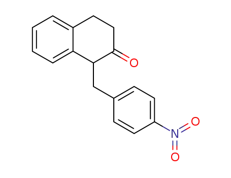 Molecular Structure of 66209-43-6 (2(1H)-Naphthalenone, 3,4-dihydro-1-[(4-nitrophenyl)methyl]-)