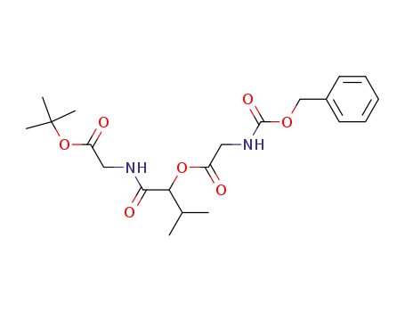 Molecular Structure of 100030-44-2 (Benzyloxycarbonylamino-acetic acid 1-(tert-butoxycarbonylmethyl-carbamoyl)-2-methyl-propyl ester)