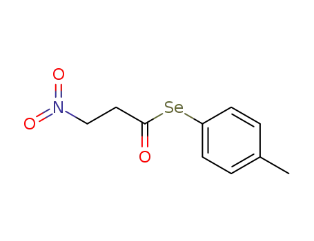 Molecular Structure of 62171-55-5 (3-Nitro-selenopropionic acid Se-p-tolyl ester)