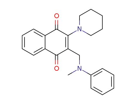 2-Piperidino-3-(N-methylanilinomethyl)-1,4-naphthoquinone