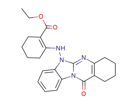 2,3-tetramethylene-10(2'-ethoxycarbonylcyclohexenyl)amino pyrimidino<1,2-a>benzimidazol-4-one