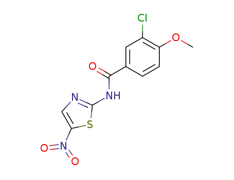 3-chloro-4-methoxy-<i>N</i>-(5-nitro-thiazol-2-yl)-benzamide