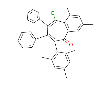 9-Chloro-1,3-dimethyl-7,8-diphenyl-6-(2,4,6-trimethyl-phenyl)-benzocyclohepten-5-one
