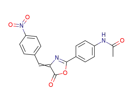 Molecular Structure of 18114-53-9 (2-(4-acetylamino-phenyl)-4-(4-nitro-benzylidene)-4<i>H</i>-oxazol-5-one)