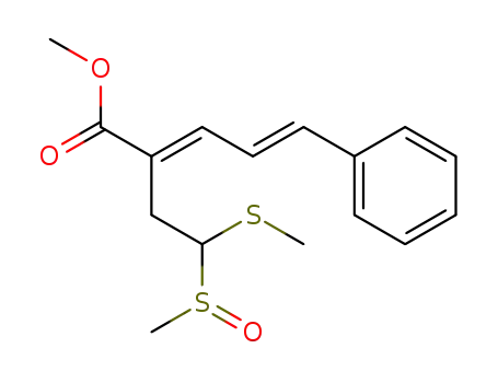 2,4-Pentadienoic acid,
2-[2-(methylsulfinyl)-2-(methylthio)ethyl]-5-phenyl-, methyl ester, (E,E)-
