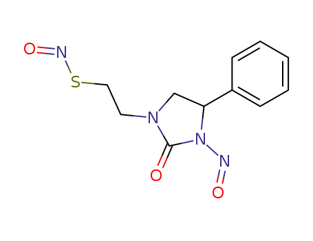 Molecular Structure of 108291-53-8 ((E)-1-nitroso-2-oxo-3-(2-nitrosothioethyl)-5-phenylimidazolidine)