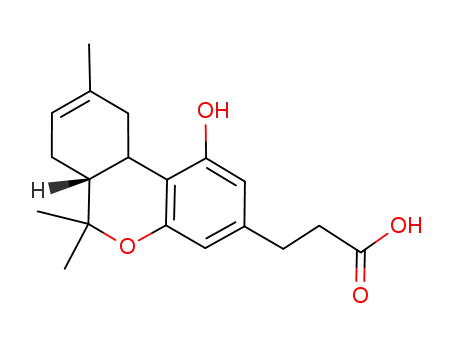 Molecular Structure of 71555-80-1 (3-((R)-1-Hydroxy-6,6,9-trimethyl-6a,7,10,10a-tetrahydro-6H-benzo[c]chromen-3-yl)-propionic acid)