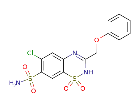 6-chloro-1,1-dioxo-3-phenoxymethyl-1,2(4)-dihydro-1λ<sup>6</sup>-benzo[1,2,4]thiadiazine-7-sulfonic acid amide
