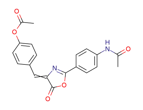 Molecular Structure of 18207-37-9 (4-(4-acetoxy-benzylidene)-2-(4-acetylamino-phenyl)-4<i>H</i>-oxazol-5-one)