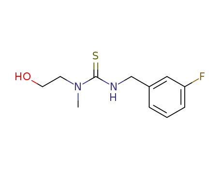 Molecular Structure of 61290-73-1 (Thiourea, N'-[(3-fluorophenyl)methyl]-N-(2-hydroxyethyl)-N-methyl-)