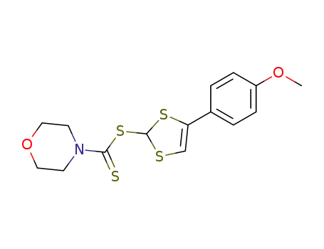 Molecular Structure of 61522-83-6 (4-Morpholinecarbodithioic acid, 4-(4-methoxyphenyl)-1,3-dithiol-2-yl
ester)