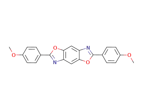 Molecular Structure of 51073-94-0 (2,6-bis-(4-methoxy-phenyl)-benzo[1,2-<i>d</i>;4,5-<i>d</i>']bisoxazole)