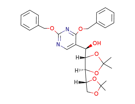 (1<i>R</i>)-1-(2,4-bis-benzyloxy-pyrimidin-5-yl)-<i>O</i><sup>2</sup>,<i>O</i><sup>3</sup>;<i>O</i><sup>4</sup>,<i>O</i><sup>5</sup>-diisopropylidene-<i>D</i>-xylitol