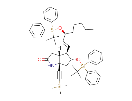 (3aR,4R,5R,6aS)-5-(tert-Butyl-diphenyl-silanyloxy)-4-[(E)-(S)-3-(tert-butyl-diphenyl-silanyloxy)-oct-1-enyl]-6a-trimethylsilanylethynyl-hexahydro-cyclopenta[b]pyrrol-2-one