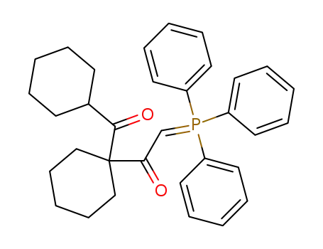 Molecular Structure of 34219-91-5 (1-(1-Cyclohexanecarbonyl-cyclohexyl)-2-(triphenyl-λ<sup>5</sup>-phosphanylidene)-ethanone)