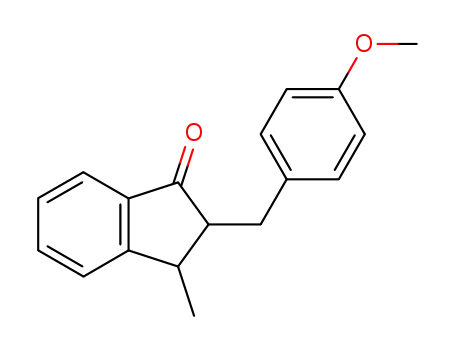 Molecular Structure of 61696-84-2 (1H-Inden-1-one, 2,3-dihydro-2-[(4-methoxyphenyl)methyl]-3-methyl-)