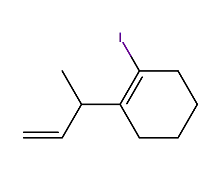 Molecular Structure of 112505-84-7 (Cyclohexene, 1-iodo-2-(1-methyl-2-propenyl)-)