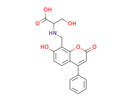 Molecular Structure of 139286-96-7 (L-Serine, N-[(7-hydroxy-2-oxo-4-phenyl-2H-1-benzopyran-8-yl)methyl]-)