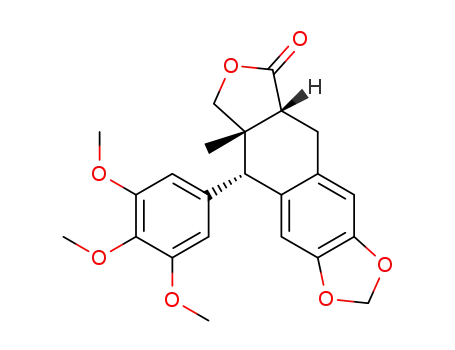 t-9a-methyl-6,7-methylenedioxy-r-9-(3,4,5-trimethoxyphenyl)-3a,4,8a,9-tetrahydronaphtho<2,3-c>furan-1(3H)-one