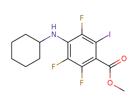 Benzoic acid, 4-(cyclohexylamino)-2,3,5-trifluoro-6-iodo-, methyl ester