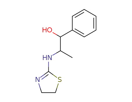 Molecular Structure of 91557-23-2 (2-(4,5-dihydro-thiazol-2-ylamino)-1-phenyl-propan-1-ol)