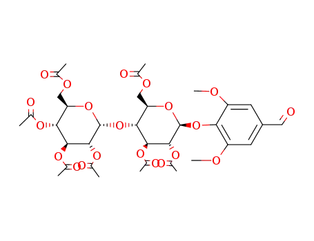 3,5-Dimethoxy-4-<O-(2,3,4,6-tetra-O-acetyl)-α-D-glucopyranosyl-(1->4)-2,3,6-tri-O-acetyl-β-D-glucopyranosyloxy>benzaldehyde