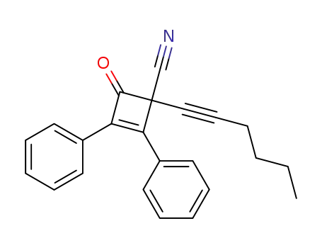1-Hex-1-ynyl-4-oxo-2,3-diphenyl-cyclobut-2-enecarbonitrile