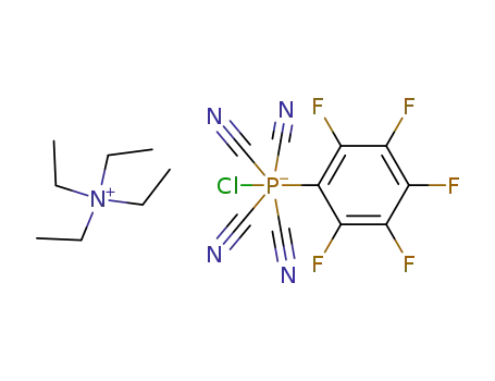 Molecular Structure of 121155-09-7 (tetraethylammonium chlorotetracyano(pentafluorophenyl)phosphate)