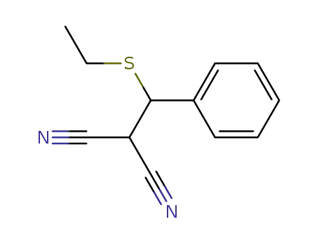 Molecular Structure of 78614-62-7 (Propanedinitrile, [(ethylthio)phenylmethyl]-)