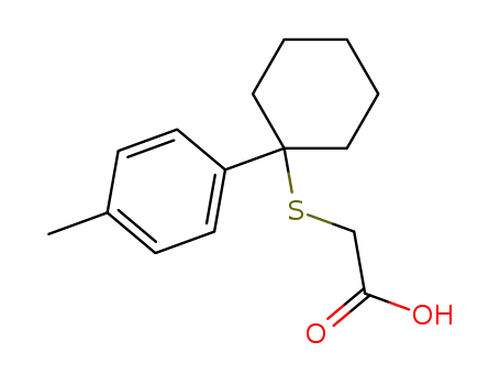 Molecular Structure of 141622-64-2 (<<1-(4-tolyl)cyclohexyl>thio>acetic acid)