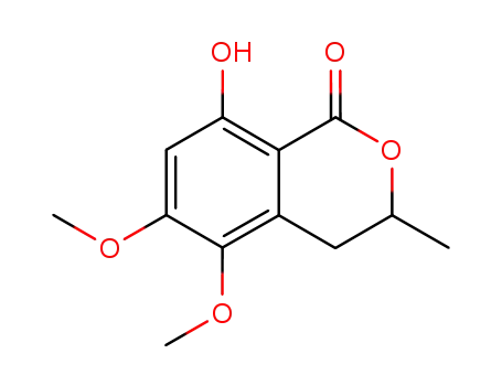 1H-2-Benzopyran-1-one,
3,4-dihydro-8-hydroxy-5,6-dimethoxy-3-methyl-