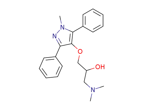 Molecular Structure of 130188-24-8 (1-Dimethylamino-3-(1-methyl-3,5-diphenyl-1H-pyrazol-4-yloxy)-propan-2-ol)