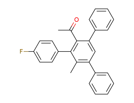 Molecular Structure of 80948-28-3 (2-(4-Fluor-phenyl)-3-methyl-4,6-diphenyl-acetophenon)