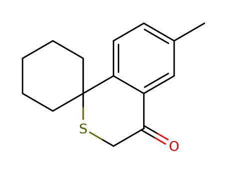 Molecular Structure of 141622-50-6 (6'-methylspiro<cyclohexane-1,1'-isothiochroman>-4'-one)