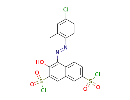 4-(4-chloro-2-methyl-phenylazo)-3-hydroxy-naphthalene-2,7-disulfonyl chloride