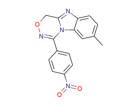 Molecular Structure of 122501-14-8 (6-Methyl-4-(4-nitro-phenyl)-1H-2-oxa-3,4a,9-triaza-fluorene)