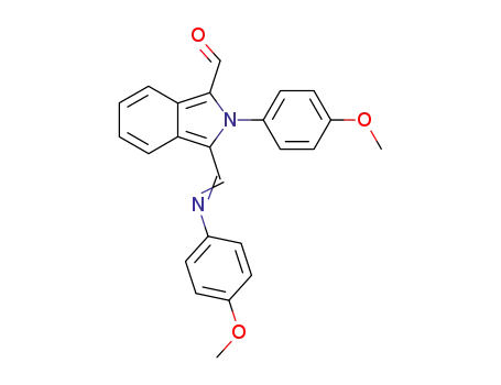 1-formyl-2-(p-methoxyphenyl)-3-(p-methoxyphenyliminomethyl)isoindole