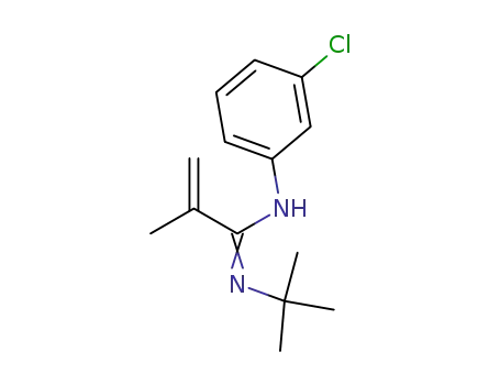 Molecular Structure of 75224-88-3 (N-(3-chlorophenyl)-2-methyl-N-tert-butyl-prop-2-enimidamide)