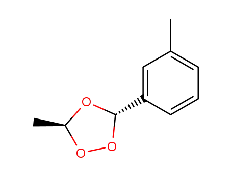 Molecular Structure of 142743-58-6 (trans-3-Methyl-5-(3-methylphenyl)-1,2,4-trioxolan)