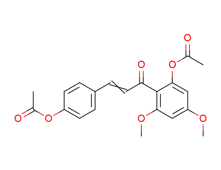 Molecular Structure of 64636-42-6 (2-Propen-1-one,
1-[2-(acetyloxy)-4,6-dimethoxyphenyl]-3-[4-(acetyloxy)phenyl]-, (E)-)